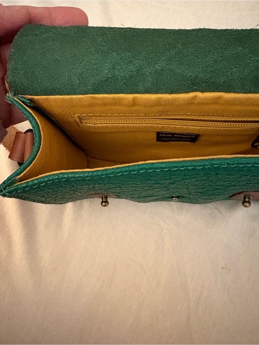 Paul Marius green leather crossbody - Picture 3 of 7